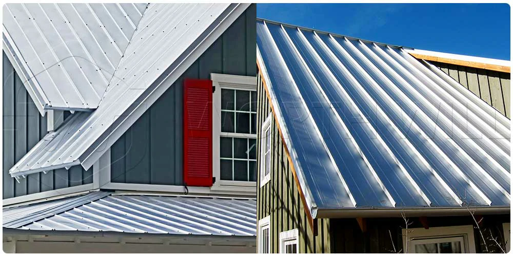 Metal Tile Roofing Types Aluminum Materials